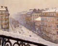 Boulevard Haussmann Snow Gustave Caillebotte